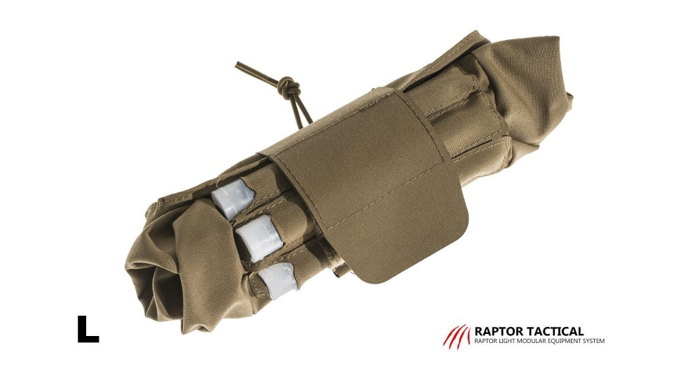 Raptor Tactical Dump Pouches w/ChemLight Holder, Coyote Brown, Long, DP-CB-L