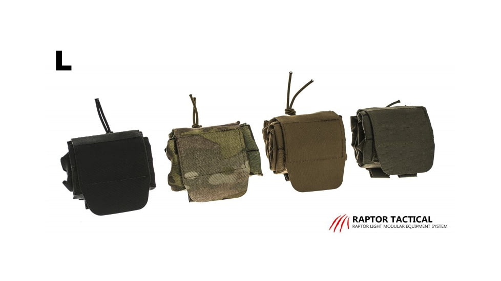 Raptor Tactical Dump Pouches w/ChemLight Holder, Coyote Brown, Long, DP-CB-L
