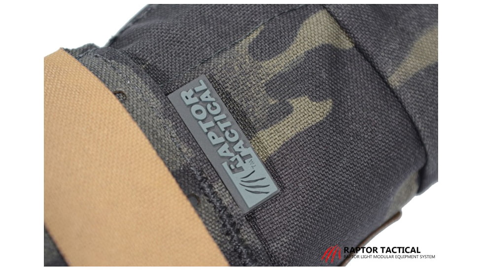 Raptor Tactical Dump Pouches w/ChemLight Holder, Multicam Black, Long, DP-BM-L