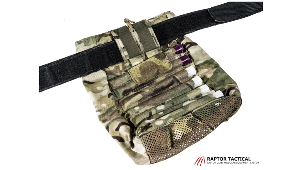 Raptor Tactical Dump Pouches w/ChemLight Holder, Multicam, Long, DP-MC-L