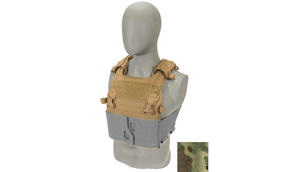 Raptor Tactical GHOST MK2 Plate Carrier, MOLLE/Velcro, Medium, MultiCam, RT-GHOST2-MC-M