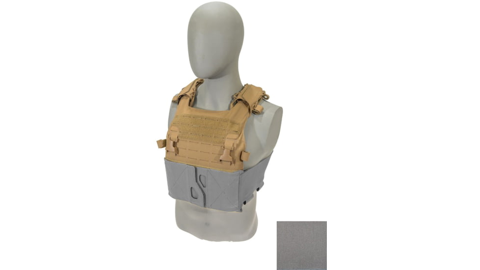 Raptor Tactical GHOST MK2 Plate Carrier, MOLLE/Velcro, Medium, Tactical Grey, RT-GHOST2-TG-M