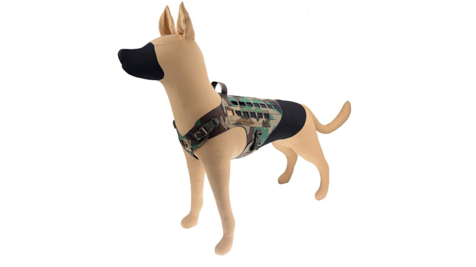 Raptor Tactical K9 Drago Dog Harness, Woodland, Extra Large, K9DH-M81-XL