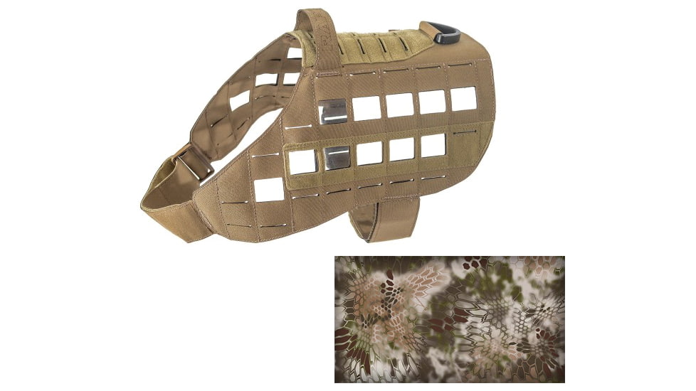 Raptor Tactical K9 Zephyr MK1 Dog Harness, Kryptek Highlander, One Size, RT-Zephyr-MK1-KH