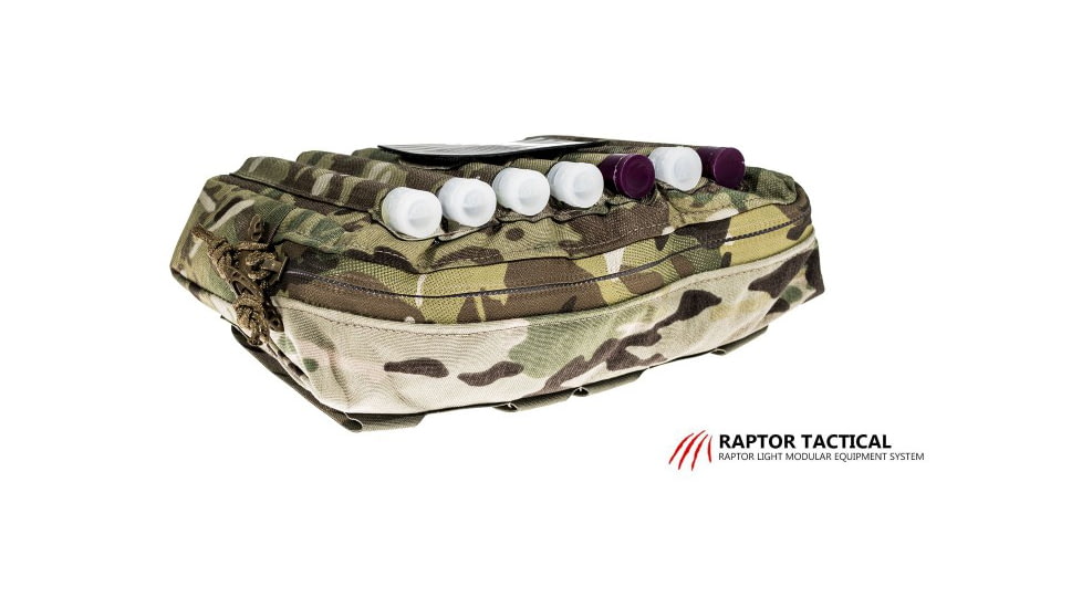 Raptor Tactical Large Utility Pouch w/ChemLight Holders, Multicam, UPL-MC