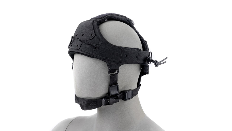 Raptor Tactical Sentinel Skullcrusher GEN 2.0 Tactical Headgear with Bungee Cord, Black, One size, RT-SENTINEL-BK-BC
