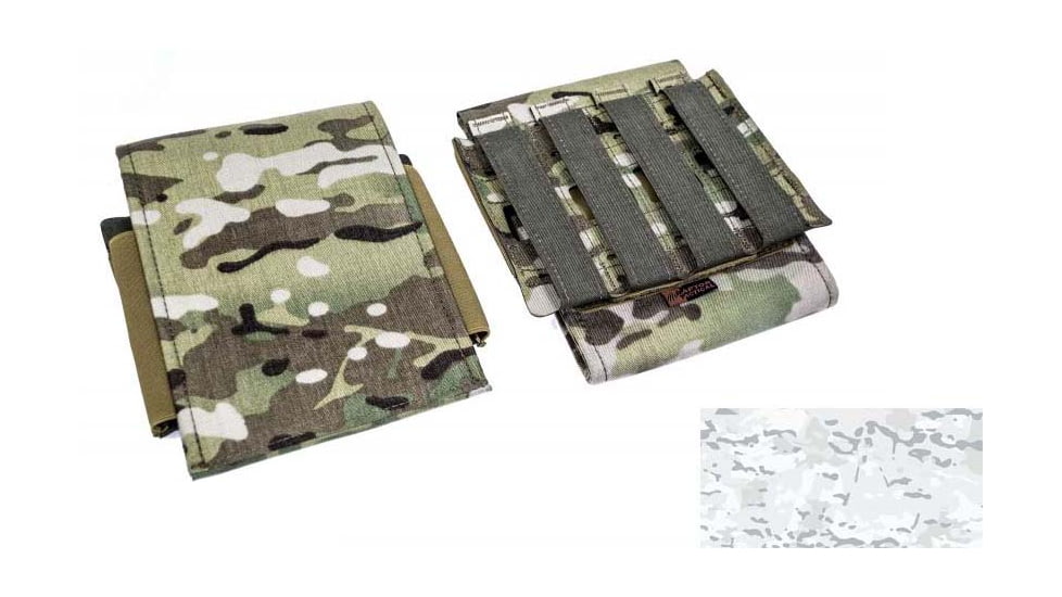 Raptor Tactical Side Plate Pockets, MOLLE/Velcro, 7x8 in, MultiCam Alpine, RT-SPP-MCA-8x7