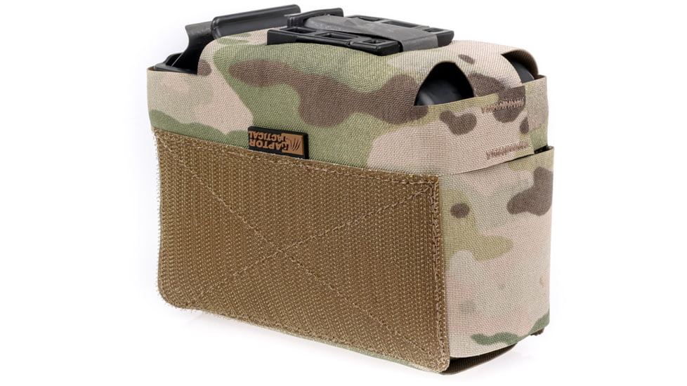 Raptor Tactical Skin Ammo M249 SAW NUTSACK Pouch, Soft, Black, 100, SKN249-BL-100