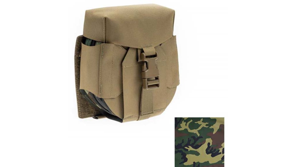 Raptor Tactical Skin Ammo M249 SAW NUTSACK Pouches, Soft, Woodland, 100, SKN249-M81-100