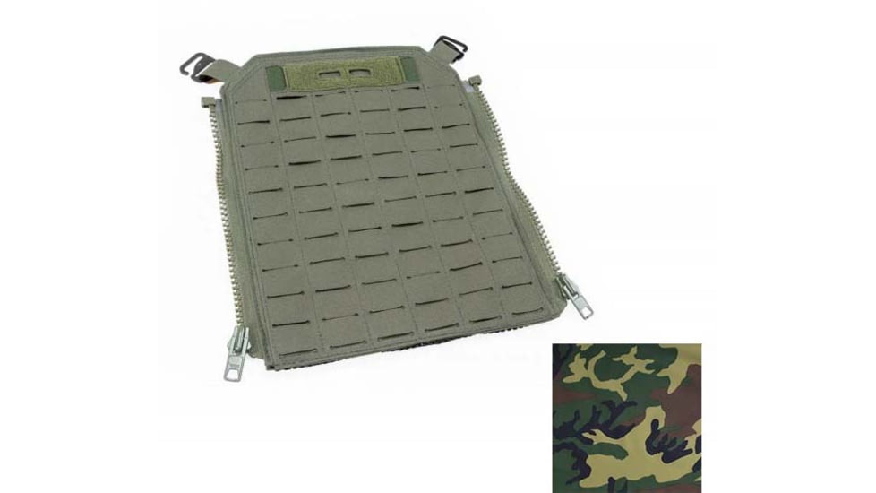 Raptor Tactical Zip on Molle Panel, Woodland, One Size, ZIP-M81