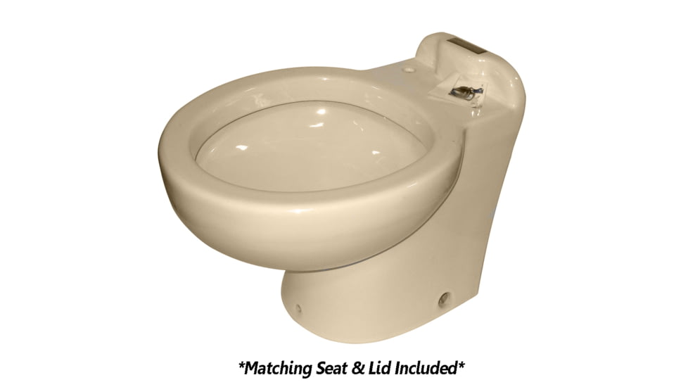 Raritan Elegance Tall Angle Back Almond Household Style Freshwater 12V w/Smart Toilet Control Marine 71333