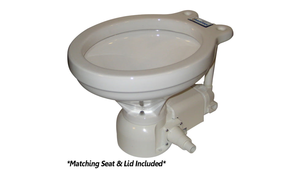 Raritan Sea Era Household Electric Toilet - Integral Sea Water - Straight &amp; 90 Discharge - 12V 33732