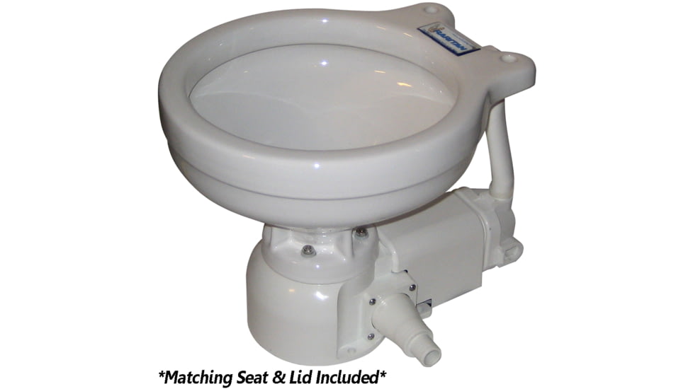 Raritan Sea Era Marine Size Electric Toilet - Integral Pump - Straight &amp; 90 Discharge - 12V 33741