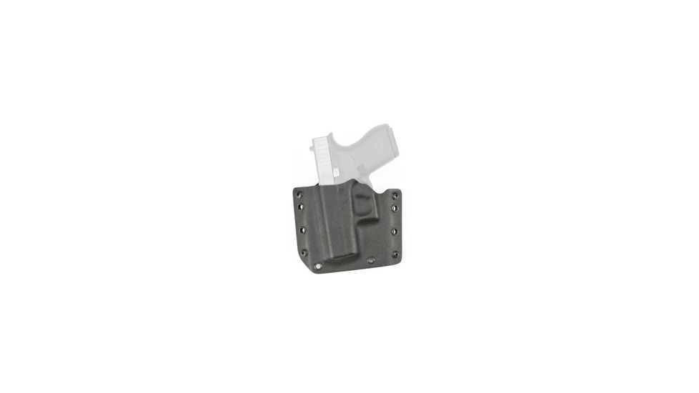 Raven Concealment 42 Left Hand Kydex Systems Mini Phantom Modular OWB Holster w/ OWB 1.50 Inch Standard Belt Loops, Black, RCSG42LHBKFLSTD-150
