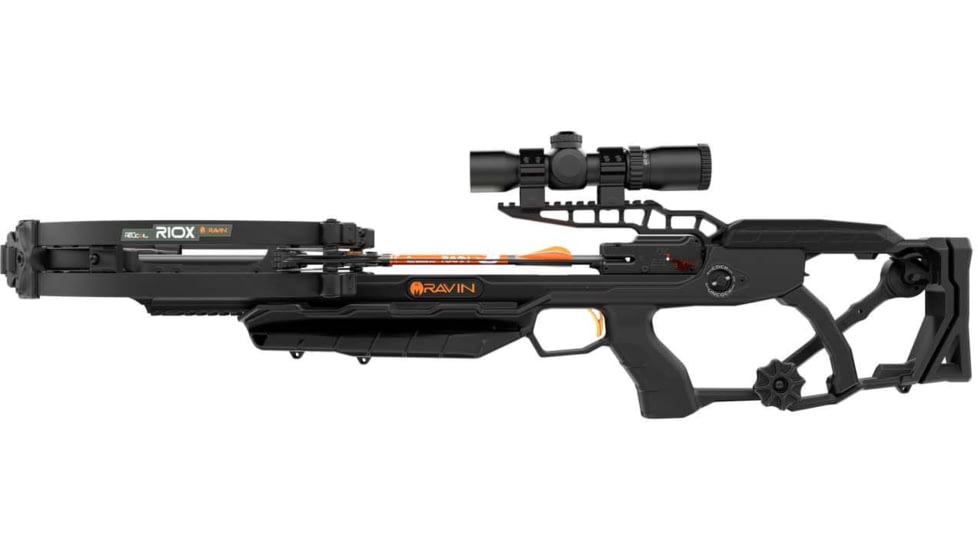 Ravin R10x Crossbow Kit w/3 Arrows, 420fps, 12 lbs, 33in, Silent Cock, Black, R015