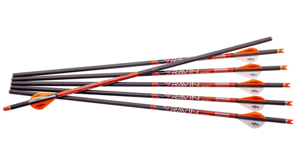 Ravin Xbow Arrow Carbon W/2 Offset Vanes 400gr .003, 6pk