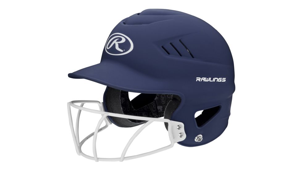 Rawlings Coolflo Highlighter Softball Helmet/Face Guard, Navy 1007737