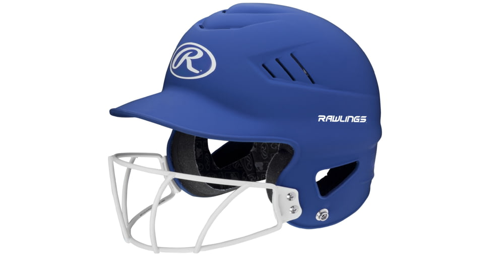 Rawlings Coolflo Highlighter Softball Helmet/Face Guard, Blue 1007738