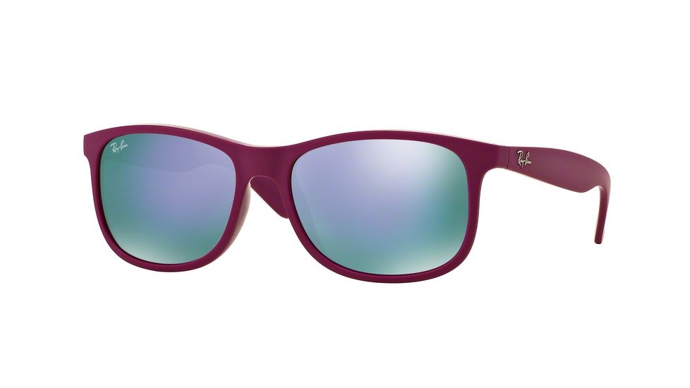 Ray-Ban Andy F RB4202F Single Vision Prescription Sunglasses RB4202F-60714V-57 - Lens Diameter 57 mm, Frame Color Matte Violet