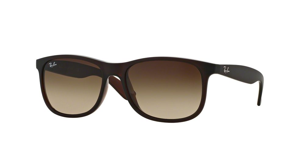 Ray-Ban Andy F RB4202F Single Vision Prescription Sunglasses RB4202F-607313-57 - Lens Diameter 57 mm, Frame Color Matte Brown