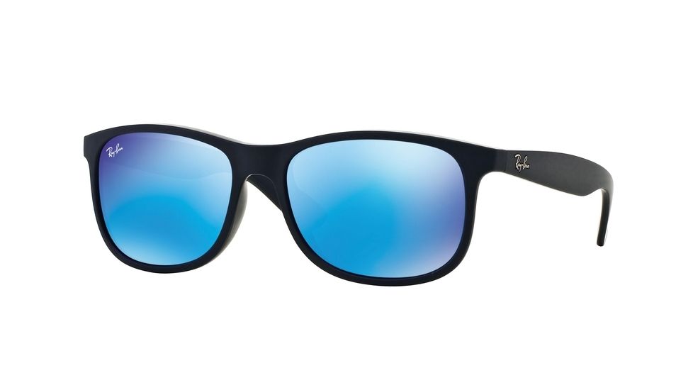 Ray-Ban ANDY F RB4202F Single Vision Prescription Sunglasses RB4202F-615355-57 - Lens Diameter 57 mm, Frame Color Shiny Blue On Matte Top