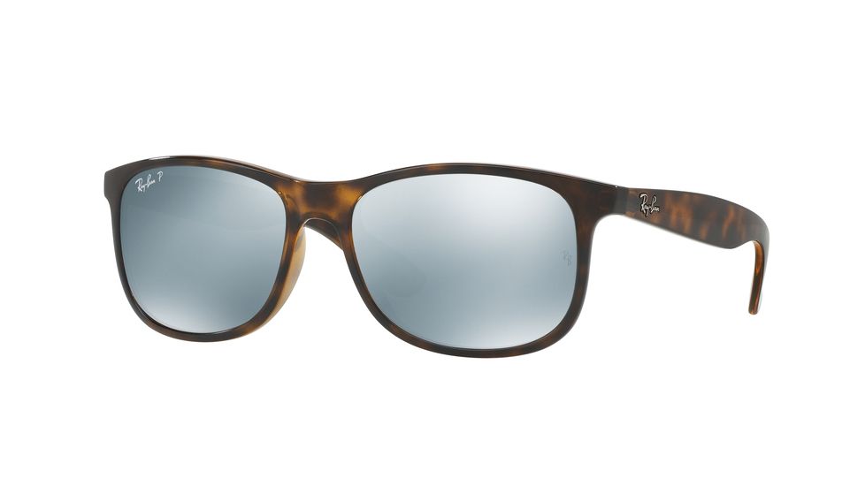 Ray-Ban ANDY F RB4202F Single Vision Prescription Sunglasses RB4202F-710-Y4-57 - Lens Diameter 57 mm, Frame Color Shiny Havana