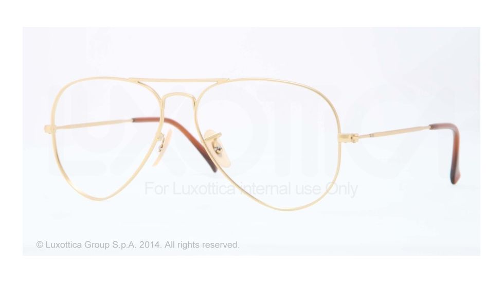 Ray-Ban Aviator Eyeglass Frames RX6049 2730-52 - Matte Gold Frame