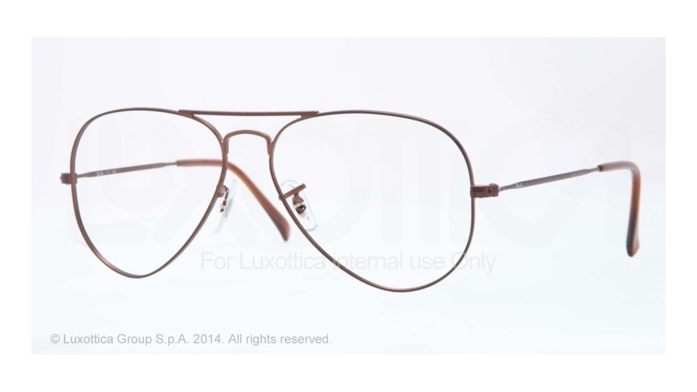 Ray-Ban Aviator Eyeglass Frames RX6049 2758-52 - Matte Dark Brown Frame