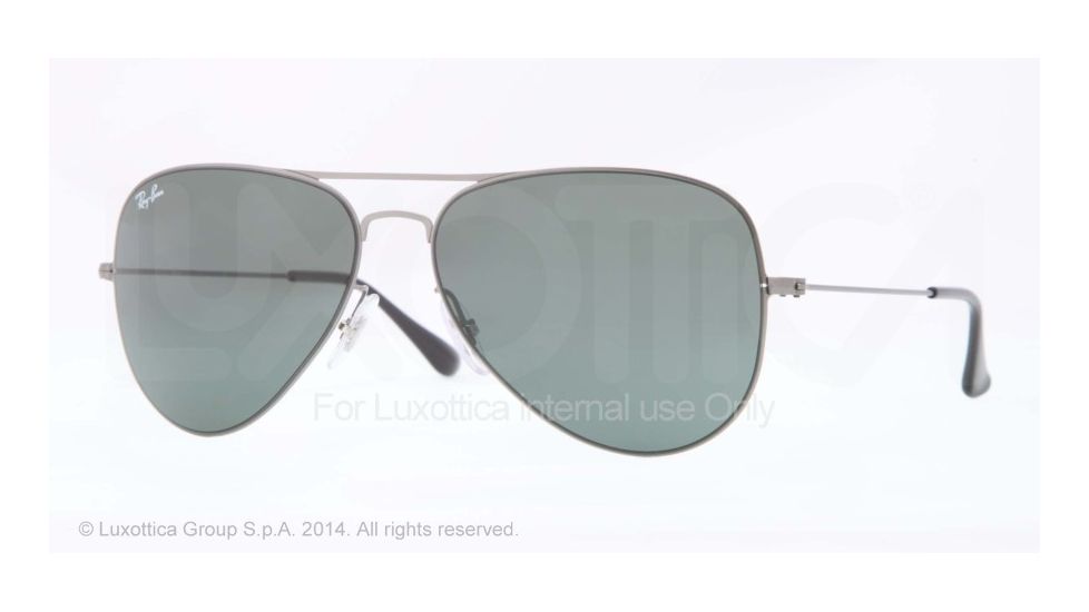 Ray-Ban AVIATOR FLAT METAL RB3513 Progressive Prescription Sunglasses RB3513-147-71-58 - Lens Diameter 58 mm, Frame Color Demi Glos Sand Gunmetal