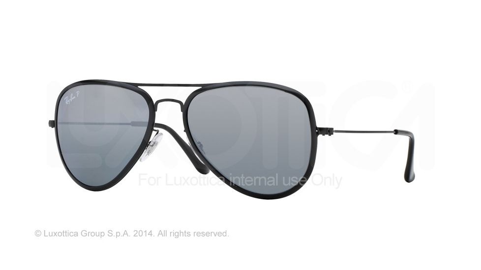 Ray-Ban AVIATOR FLAT METAL RB3513M Single Vision Prescription Sunglasses RB3513M-153-82-56 - Lens Diameter 56 mm, Frame Color Sand Black/black