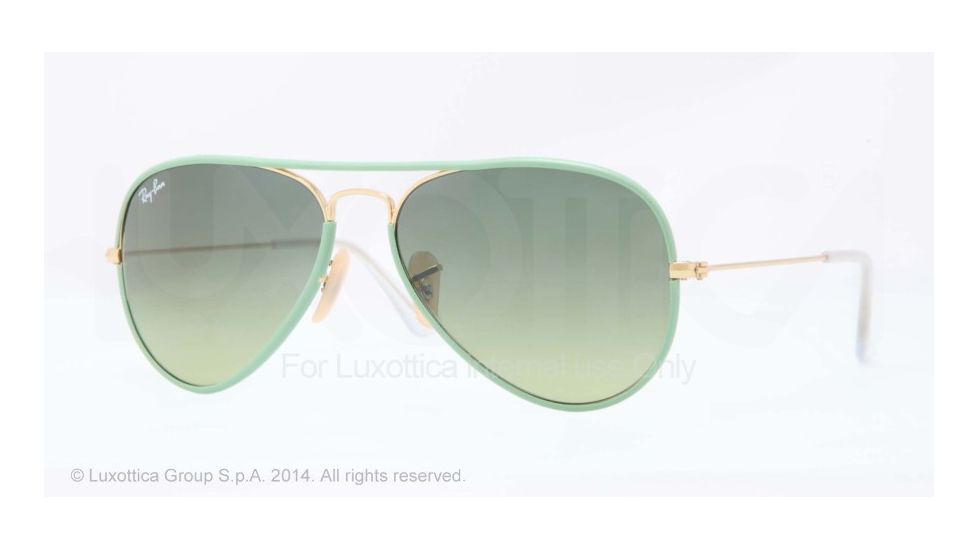 Ray-Ban AVIATOR FULL COLOR RB3025JM Sunglasses 001/3M-58 - Arista Frame, Green Gradient Green Lenses