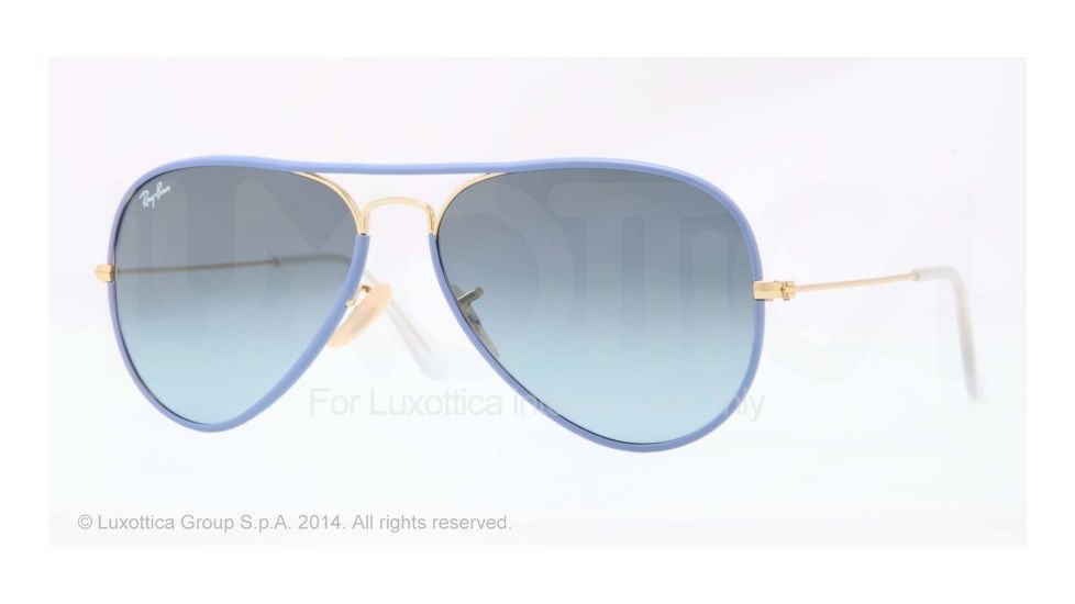 Ray-Ban AVIATOR FULL COLOR RB3025JM Sunglasses 001/4M-58 - Arista Frame, Blue Gradient Blue Lenses