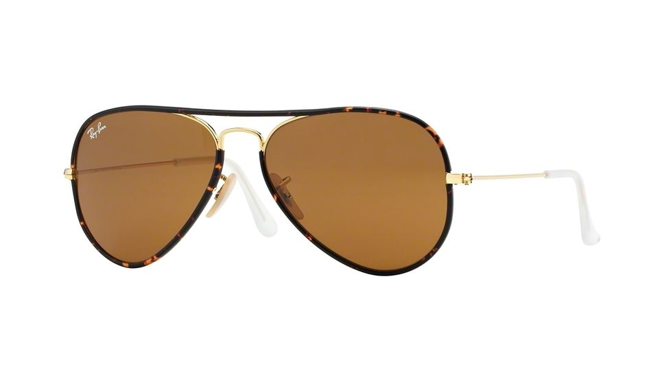 Ray-Ban AVIATOR FULL COLOR RB3025JM Sunglasses 001-58 - Arista Frame, Brown Lenses