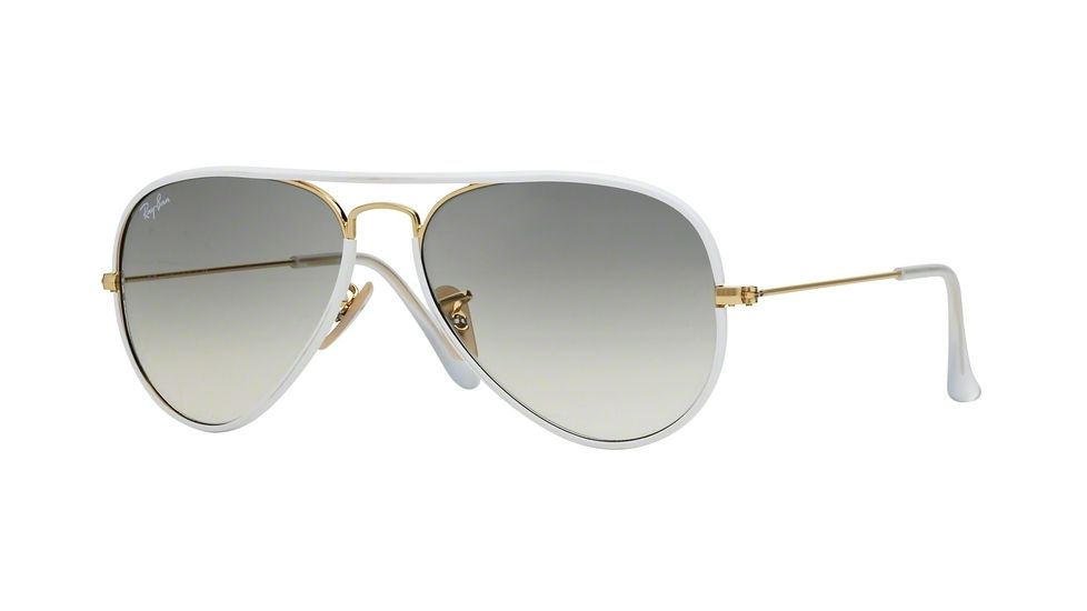 Ray-Ban AVIATOR FULL COLOR RB3025JM Sunglasses 146/32-58 - Shiny Gold Frame, Grey Gradient Lenses