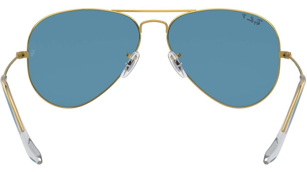 Ray-Ban Aviator Large Metal RB3025 Sunglasses, Legend Gold, Blue, 55, RB3025-9196S2-55