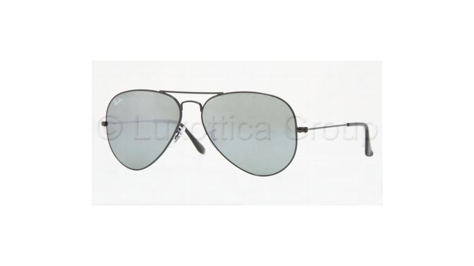 Ray-Ban Aviator Large Metal Prescription Sunglasses RB3025 RB3025-002-40-5514 - Lens Diameter: 55 mm, Frame Color: Shiny Black