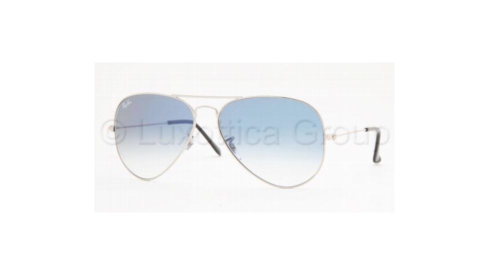 Ray-Ban Aviator Large Metal Prescription Sunglasses RB3025 RB3025-003-3F-5514 - Lens Diameter: 55 mm, Frame Color: Silver