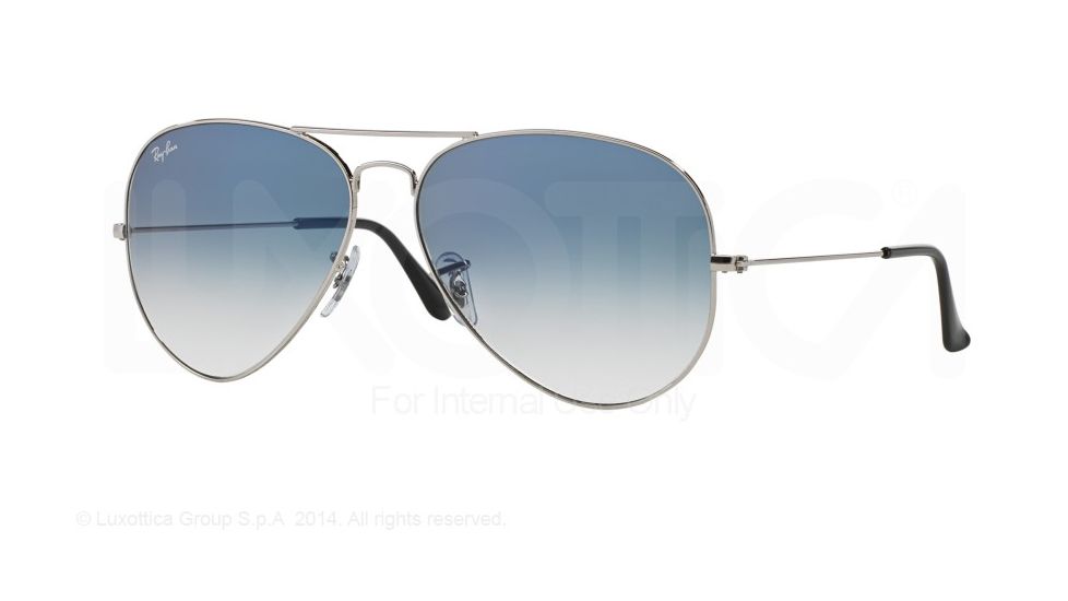 Ray-Ban Aviator Large Metal Prescription Sunglasses RB3025 RB3025-003-3F-62 - Lens Diameter 62 mm, Frame Color Silver