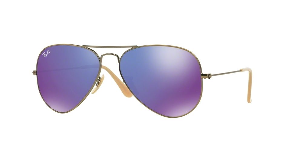 Ray-Ban Aviator Large Metal Prescription Sunglasses RB3025 RB3025-167-1M-55 - Lens Diameter 55 mm, Frame Color Brushed Bronze Demi Shiny