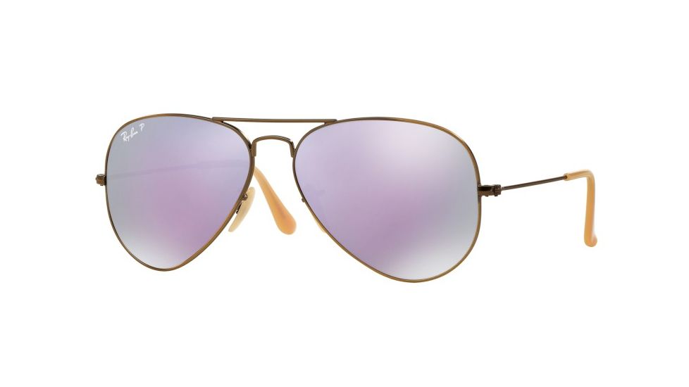 Ray-Ban Aviator Large Metal Prescription Sunglasses RB3025 RB3025-167-1R-58 - Lens Diameter 58 mm, Frame Color Brushed Bronze Demishiny