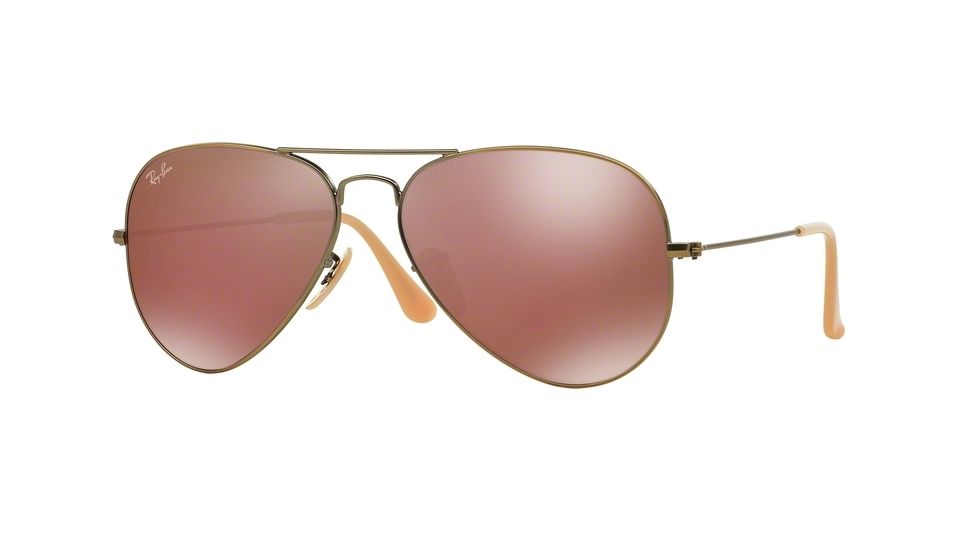Ray-Ban Aviator Large Metal Prescription Sunglasses RB3025 RB3025-167-2K-58 - Lens Diameter 58 mm, Frame Color Demiglos Brushed Bronze