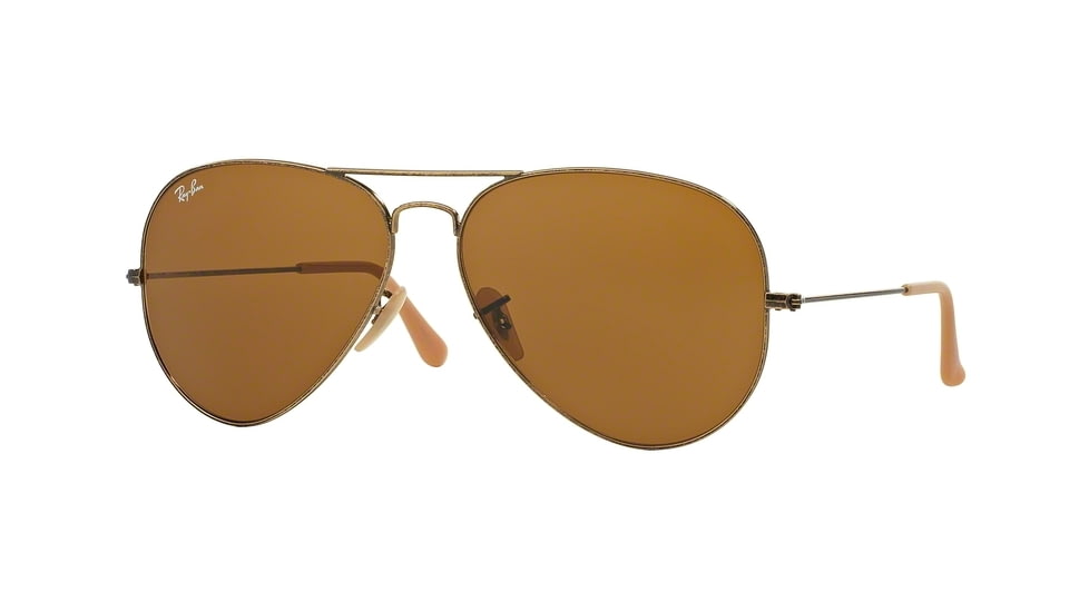 Ray-Ban Aviator Large Metal Prescription Sunglasses RB3025 RB3025-177-33-58 - Lens Diameter 58 mm, Frame Color Antique Gold