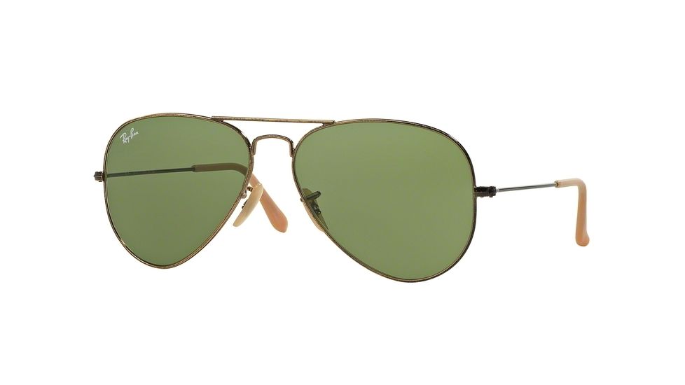 Ray-Ban Aviator Large Metal Prescription Sunglasses RB3025 RB3025-177-4E-58 - Lens Diameter 58 mm, Frame Color Antique Gold