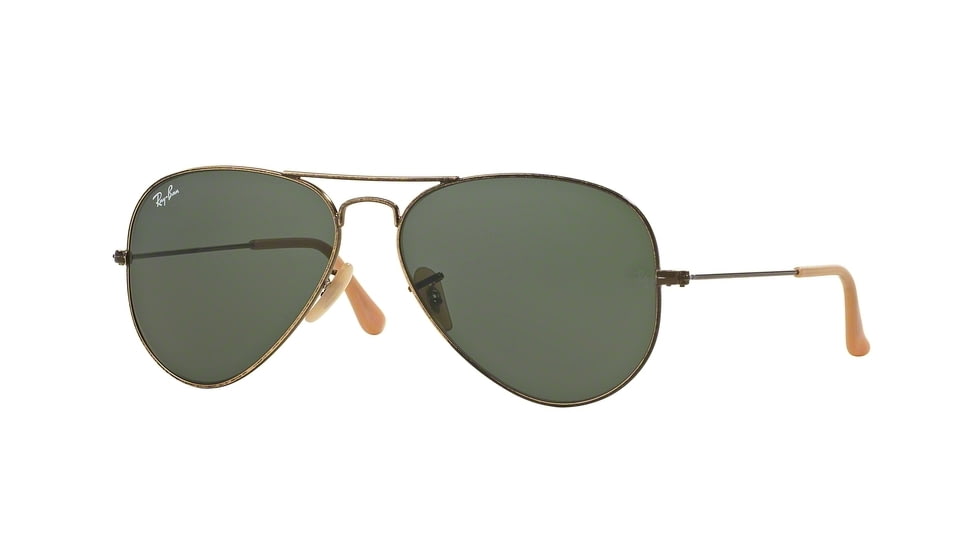 Ray-Ban Aviator Large Metal Prescription Sunglasses RB3025 RB3025-177-58 - Lens Diameter 58 mm, Frame Color Antique Gold