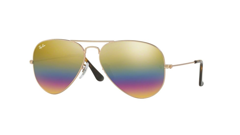 Ray-Ban Aviator Large Metal Prescription Sunglasses RB3025 RB3025-9020C4-58 - Lens Diameter 58 mm, Frame Color Metallic Light Bronze