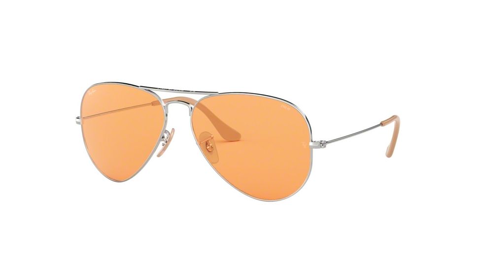 Ray-Ban Aviator Large Metal Prescription Sunglasses RB3025 RB3025-9065V9-55 - Lens Diameter 55 mm, Frame Color Silver