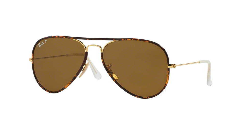 Ray-Ban Aviator RB3025JM Sunglasses 001/57-58 - Arista Frame, Crystal Brown Polar Lenses
