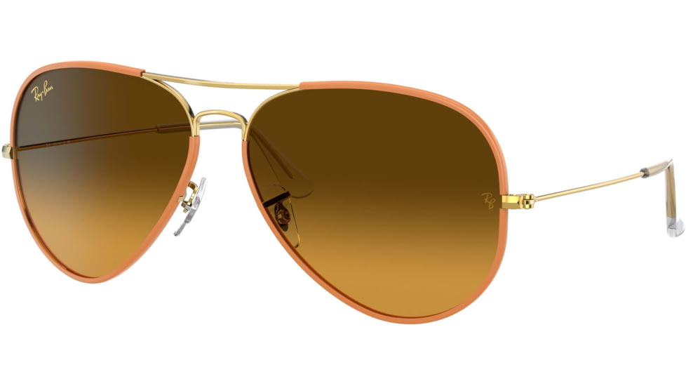Ray-Ban Aviator RB3025JM Sunglasses, Yellow On Legend Gold, 58, RB3025JM-91963C-58