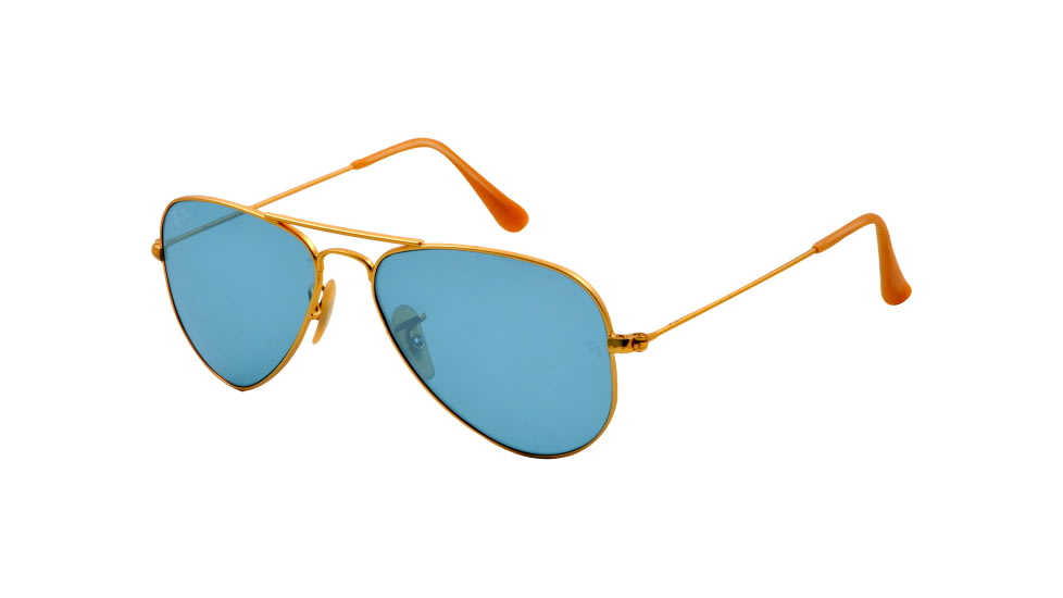 Ray-Ban Aviator Small Metal RB3044 Sunglasses with No-Line Progressive Rx Prescription Lenses RB3044-112-62-52 - Lens Diameter 52 mm, Lens Diameter 52 mm, Frame Color Matte Gold