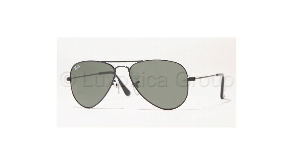 Ray-Ban Aviator Small Metal RB3044 Sunglasses with No-Line Progressive Rx Prescription Lenses RB3044-L2848-5214 - Frame Color Black, Lens Diameter 52 mm